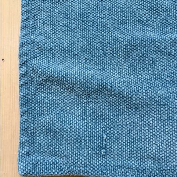 Set of 4 West Elm Textured Canvas Placemats - Blue Bird - Picture 4 of 5